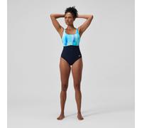 Women's Shaping Printed Contour Eclipse Swimsuit Navy/Green - 40 40