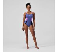 Women's Shaping Solid Splice Swimsuit Purple/Pink - 34 Neon Violet 34