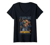 Womens Sharing Loot Role Playing Game Funny RPG V-Neck T-Shirt