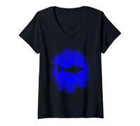 Women's Shark Silhouette Marine Biologists and Aquarists V-Neck T-Shirt
