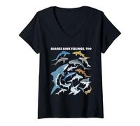 Women's Sharks Have Feelings Too V-Neck T-Shirt