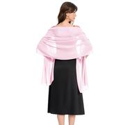 Women's Shawls and Wraps for Evening Dress Chiffon Shawl Soft Elegant Scarf, Pink, Length(79") * Width(29")