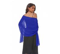Women's Shawls and Wraps for Evening Dress Chiffon Shawl Soft Elegant Scarf, Royal Blue, Length(79") * Width(29")