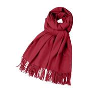womens shawls and wraps Scarves for Women Winter Long Soft Warm Scarves Wraps Wool Spinning Tassel Shawl Long Stole Fleece Solid Color Imitation Scarf Gifts for Women ladies cashmere scarf Wine