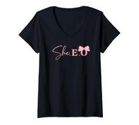 Women's She.E.O Women in Business - Business Owner Entrepreneur V-Neck T-Shirt