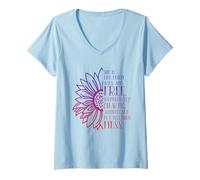 Womens She Is Life Itself Wild Free Wonderfully Chaotic Mess V-Neck T-Shirt