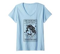 Womens She Overcame Everything That was Meant to Destroy Her V-Neck T-Shirt