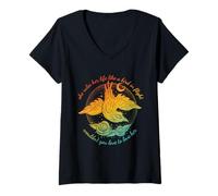 Womens She Rules Her Life Like A Bird in Flight Wouldn't You Love V-Neck T-Shirt