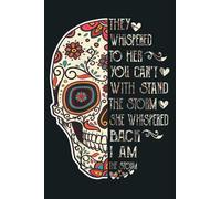 Womens She Whispered Back I Am The Storm Funny Flower Skull Lady: notebook, notebook journal beautiful , simple, impressive,size 6x9 inches, 114 paperback pages