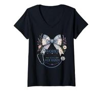 Women's She Works Willingly Proverbs 31:13 Nurse Ministry Christian V-Neck T-Shirt