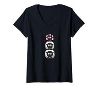 Womens Sheep Sheeps Funny Farmer UK Flag Brexit British Empire Fun V-Neck T-Shirt