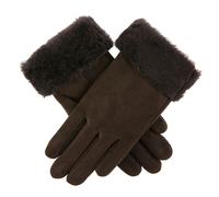 Women's Sheepskin Gloves - BROWN / S