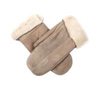 Women's Sheepskin Mittens - MINK SUEDE / L