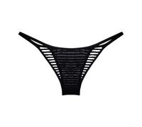 Women's Sheer Lace Thong Panties Ultra-Thin Mesh G-String Low-Rise T-Back Lingerie See Through Underwear For Daily Wear And Romantic Nights Elegant(L Black Stripe)