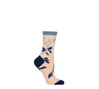Women's Sheer Socks, 'Garden Villa' Cotton, Floral Patterned, 1 Pair, from Falke