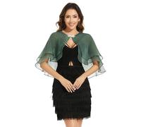 Women's Sheer Tencel Shawls and Wraps for Evening Dresses Soft Wedding Cape Lightweight Bridesmaid Scarves Cover Up, Dark Green, One Size