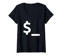 Women's Shell/Perl Default Variable Design for Coders & Sysadmins V-Neck T-Shirt