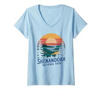 Womens Shenandoah National Park National Park Souvenir Vintage V-Neck T-Shirt