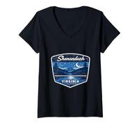 Women's Shenandoah Virginia National Park Camping Hiking Outdoors V-Neck T-Shirt