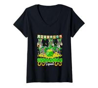 Women's Shenanigan Squad Three Cute Donkeys St. Patrick's Day Coin V-Neck T-Shirt