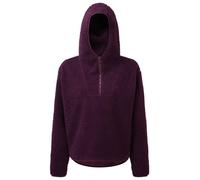 Womens Sherpa Fleece Hoodie Ladies 1/4 Zip Warm Fluffy Pullover Oversized Jumper