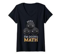 Women's Shhh I'm Doing Math Fitness Weight Lifting Workout Training V-Neck T-Shirt