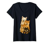 Womens Shiba Inu Akita Kishu Ken V-Neck T-Shirt