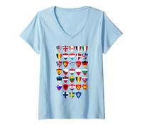 Womens Shields of NATO: Flags of Every Member Country V-Neck T-Shirt