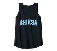 Womens Shiksa Jewish Yiddish Word Varsity Blue Letters Tank Top