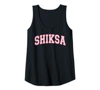 Womens Shiksa Jewish Yiddish Word Varsity Pink Letters Tank Top