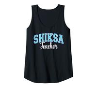 Womens Shiksa Teacher Jewish Yiddish Word Varsity Blue Letters Tank Top