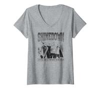 Womens Shinedown Being Human V-Neck T-Shirt
