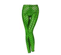 Womens Shiny Rainbow and Mermaid Legging Ladies Elasticated Waist Plain and Printed Shiny Legging Stretchy Metallic PVC Retro Pant Casual Wear Fancy Party Wear Printed Bottoms Plus Size