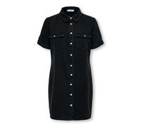 ONLY Women's Onllisa S/S DNM Dress Gua, Washed Black, L