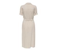 Linen Shirt Dress IN Moonbeam Beige - female - ONLY - Shirt Dresses - Beige - XL - Dresses XL