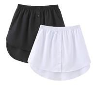 Women's Shirt Extension Skirt 2 Pieces Fake Shirt Extension Shirt Extension Women's Blouse Skirt Sweep Top Mini Skirt Layering Top Skirt Extension Skirt, b, XL