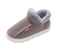 Women's Shoes 42 5 Men's and Women's Models of Cotton Slippers Winter Package with Cotton Shoes for Indoor Use, Non-Slip, Thickened, Warm, Cotton Slippers, Diabetic Shoes, Velcro Women, coffee, 12 UK