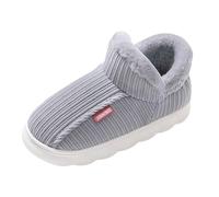 Women's Shoes 42 5 Men's and Women's Models of Cotton Slippers Winter Package with Cotton Shoes for Indoor Use, Non-Slip, Thickened, Warm, Cotton Slippers, Diabetic Shoes, Velcro Women, gray, 8.5 UK