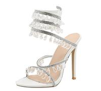 Women's Shoes Black Elegant with Heel Summer Alias Luxury Rhinestone