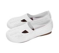 Women's Shoes Carina Black Woven Orthopaedic Breathable Soft Women's Walking Shoes Slip-on Foam Shoes Hands Slip On Sneakers Arch Support New Look Women's Shoes, White, 9 UK
