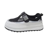 womens shoes clearance Ladies Sandals with Covered Toes Fashion Hollow Walking Sneakers Wide Fit Wedge Trainers Breathable Low Top Orthopedic Shoes Casual womens hiking sandals Black 6