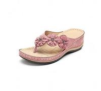 Women's Shoes Elegant Silver 41 Women Shoes Fashion Slippers Flat Open Toe Sequin Slippers Summer Casual Fashion Sandals Bathroom Slippers O Women Shoes 40, pink, 7 UK