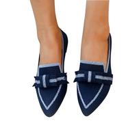 Womens Shoes Ethnic Casual Shoes Summer Fashion Hollow Breathable Flat Heel Soft Sole Casual Shoes Ballet Womens Pumps (Blue, 7)