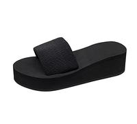 Women's Shoes Red 38 Summer Flat Bottom Wedge Heel Thick Sole Shoes Indoor Outdoor Sandals Women's Slides Slippers Bohemian Sandals Women's Shoes Black 41, a, 5 UK