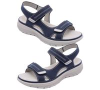 Women'S Shoes sandali Donna Estive Eleganti Piatto Comodi Sandali Sandali da Spiaggia Casual Cinturino alla Caviglia Sandalo Soft Sole Outdoor Quick Drying,Blue,39/245mm