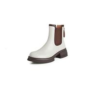 Womens Shoes Shoes Women Split Leather Boots Round Toe Chunky Heel Women Boots Mixed Colors Platform Boots Women