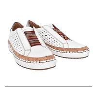 womens shoes SneakersWomens Slip On Sneakers,Comfy Canvas Sneakers,with Orthotic Insole Arch Support,Faux Leather Loafers
