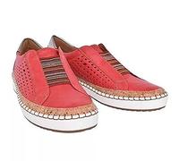 womens shoes SneakersWomens Slip On Sneakers,Comfy Canvas Sneakers,with Orthotic Insole Arch Support,Faux Leather Loafers