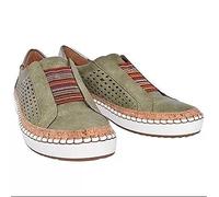 womens shoes SneakersWomens Slip On Sneakers,Comfy Canvas Sneakers,with Orthotic Insole Arch Support,Faux Leather Loafers