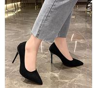 Womens Shoes Summer Casual Fashion Shoes Casual Pointed Toe Stiletto Sandals Crops (Black, 5.5)